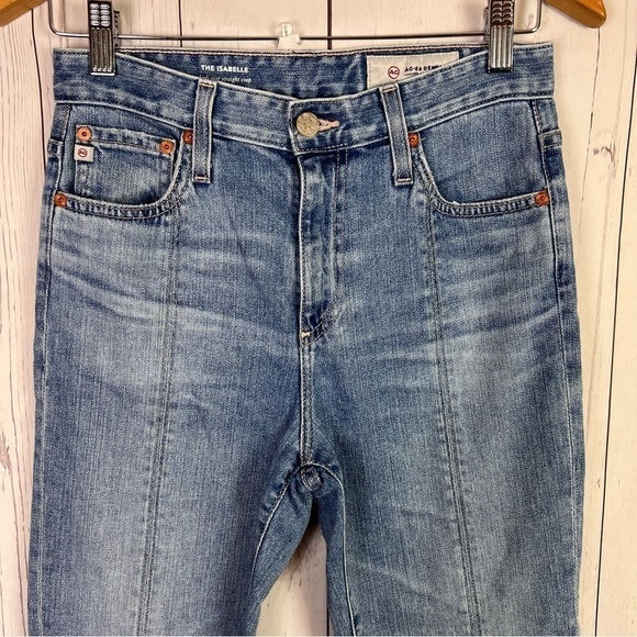 Adriano Goldschmied The Isabelle Denim Jean High Rise Straight Crop Slit Hem - Picture 2 of 10